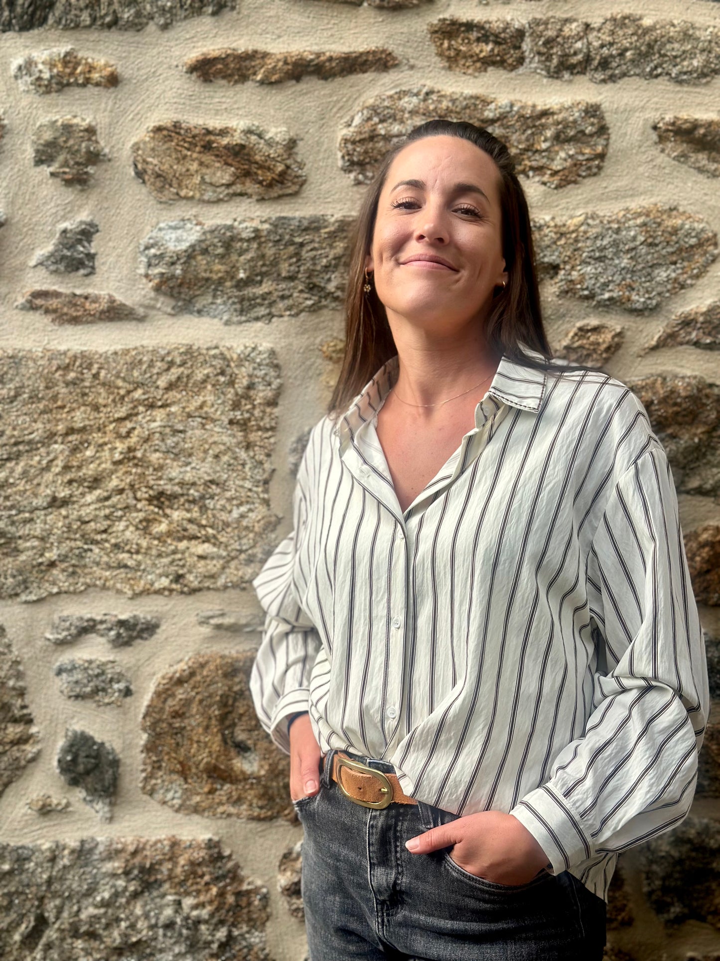 Chemise rayures choco