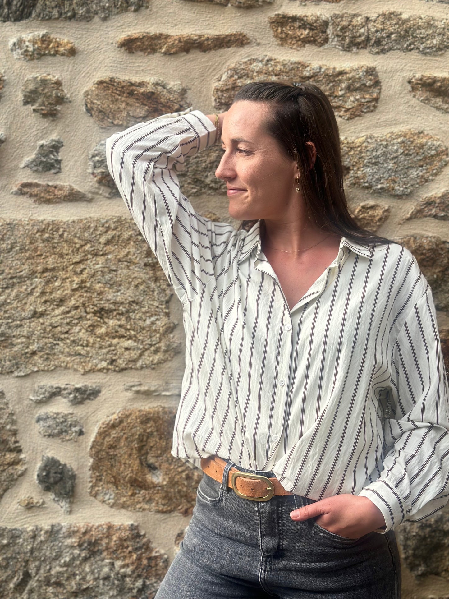 Chemise rayures choco