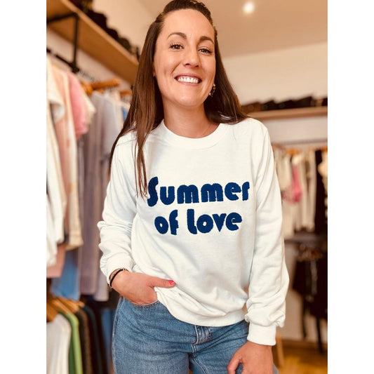 Sweat blanc Summer of love